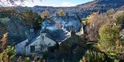 View From Dove Cottage Garden at Wordsworth Grasmere in the Lake District, Cumbria