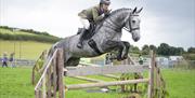 Show jumper competes at Westmorland County Show in Crooklands, Cumbria