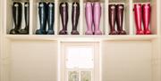 Wellies in the Vestibule at Waitby School in Waitby, Cumbria