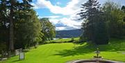 Beautiful green spaces at Waterfoot Park in Pooley Bridge, Lake District