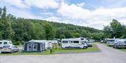 Touring pitches at Waterfoot Park in Pooley Bridge, Lake District