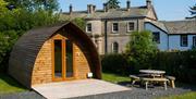 Glamping pods at Waterfoot Park in Pooley Bridge, Lake District