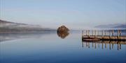 Beautiful views over Windermere from Windermere Jetty Museum in Windermere, Lake District