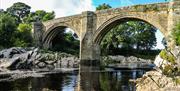 Devil's Bridge near Woodclose Caravan Park in Kirkby Lonsdale, Cumbria