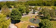 Aerial View of Playground Facilities at Treetops Self Catering Apartment at Woodclose Park in Kirkby Lonsdale, Cumbria