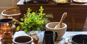 Kitchen and decor at Wordsworth House and Garden in Cockermouth, Cumbria