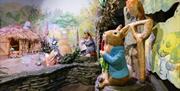Characters and scenes from the Peter Rabbit exhibit at The World of Beatrix Potter in Bowness-on-Windermere, Lake District