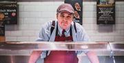Ian Haworth in front of the butcher's counter at Cranstons Brampton Food Hall in Brampton, Cumbria