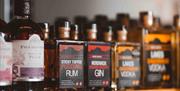 Locally produced spirits at Cranstons Food Hall in Cumbria