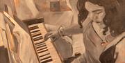 'Sounds of Home', 2023. Lela Harris. Oil on paper.-Photo credit George Carr