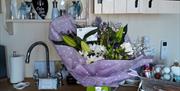 Luxury Extras - Flowers on Arrival at Reiver's Retreat at Low Moor Head Farm in Longtown, Cumbria