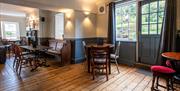 Bar seating at The Kings Arms, Temple Sowerby