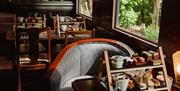 Afternoon Tea Stands with Food at Bassenthwaite Lake Station & Carriage Cafe in Bassenthwaite Lake, Lake District