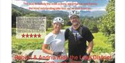Couple on a guided cycle tour with EMBR Adventures in the Lake District, Cumbria, with a review written on the image