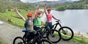 Group on a guided cycle tour with EMBR Adventures in the Lake District, Cumbria