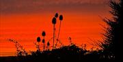 Sunset as seen over Mosedale End Farm B&B and Glamping Pod in the Lake District, Cumbria