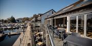 Balcony seating at Marina View in Bowness-on-Windermere, Lake District