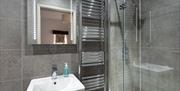Shower room at Rigg Barn at Fornside Farm Cottages in St Johns-in-the-Vale, Lake District © Jo Crompton Photography