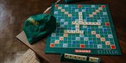 Scrabble game at The Pheasant Lodge near Grange-over-Sands, Cumbria