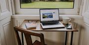 Desk at The Pheasant Lodge near Grange-over-Sands, Cumbria