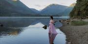Maternity photo in a scenic Lake District location with Anna Bailey Photography
