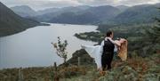Bridal couple, photographed in the Lake District, Cumbria by Fellside Weddings Photography
