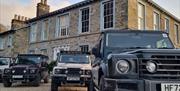 4x4 vehicles on the estate of Graythwaite Adventure in the Lake District, Cumbria