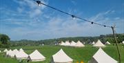 Bell tents at Graythwaite Adventure in the Lake District, Cumbria