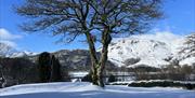 Winter views at Hazel Bank Country House Hotel in Rosthwaite, Lake District
