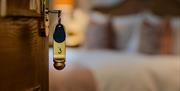Room key in door at Heather Glen Country House in Ainstable, Cumbria © Al Topping 2024