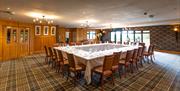 Meeting room set up for a private event at Heather Glen Country House in Ainstable, Cumbria © Al Topping