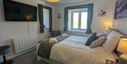 Double bedroom at Corner Cottage at Brackenthwaite Farm near Arnside, Cumbria