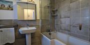 Bathroom at Corner Cottage at Brackenthwaite Farm near Arnside, Cumbria