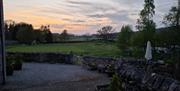 Sunset views at Corner Cottage at Brackenthwaite Farm near Arnside, Cumbria