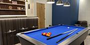 Pool table at Moss Foot Holiday Home in Firbank, Cumbria