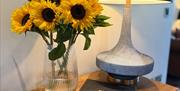 Welcome book and decor at Moss Foot Holiday Home in Firbank, Cumbria