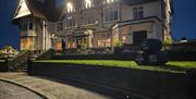 Exterior of the King Alfred Hotel in Barrow-in-Furness, Cumbria at dusk