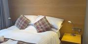 Double bedroom at King Alfred Hotel in Barrow-in-Furness, Cumbria