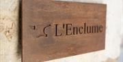 Signage for L'Enclume in Cartmel, Cumbria