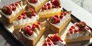 Delicious cakes at Mathilde's Cafe at The Heaton Cooper Studio