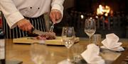 Staff Serving Food for a Conference at The Wild Boar Inn in Windermere, Lake District