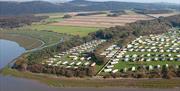 Aerial View of Old Park Wood Holiday Home Park in Cark, Cumbria