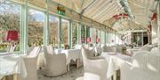 Conservatory seating at The Borrowdale Hotel in Borrowdale, Lake District