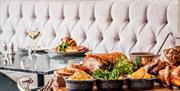 Roast dinner and sides at The Borrowdale Hotel in Borrowdale, Lake District