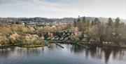 Aerial view of Fallbarrow Holiday Park in Bowness-on-Windermere, Lake District