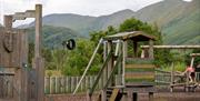 Playground area at Limefitt Holiday Park in Troutbeck, Lake District
