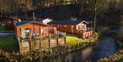 Aerial view of Limefitt Holiday Park in Troutbeck, Lake District