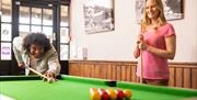 Pool games room at Limefitt Holiday Park in Troutbeck, Lake District