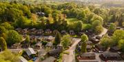 Aerial view of White Cross Bay Holiday Park in Windermere, Lake District