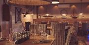 Dining room seating at The Dunes Hotel in Barrow-in-Furness, Cumbria